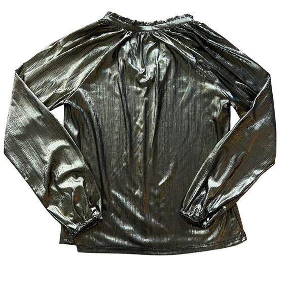 Madison + Hudson Metallic Bronze Long Sleeve Top | Women’s Large - Picture 2 of 4